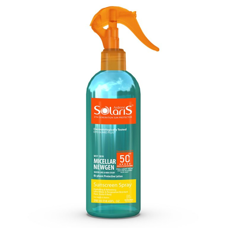 اسپری دو فاز ضد آفتاب میسلار نیوژن +spf50 آردن سولاریس