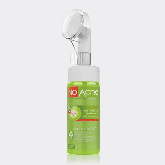 فوم شستشو براش دار درخت چای نوآکنه No Acne Tea Tree Oil Face Wash 150ml