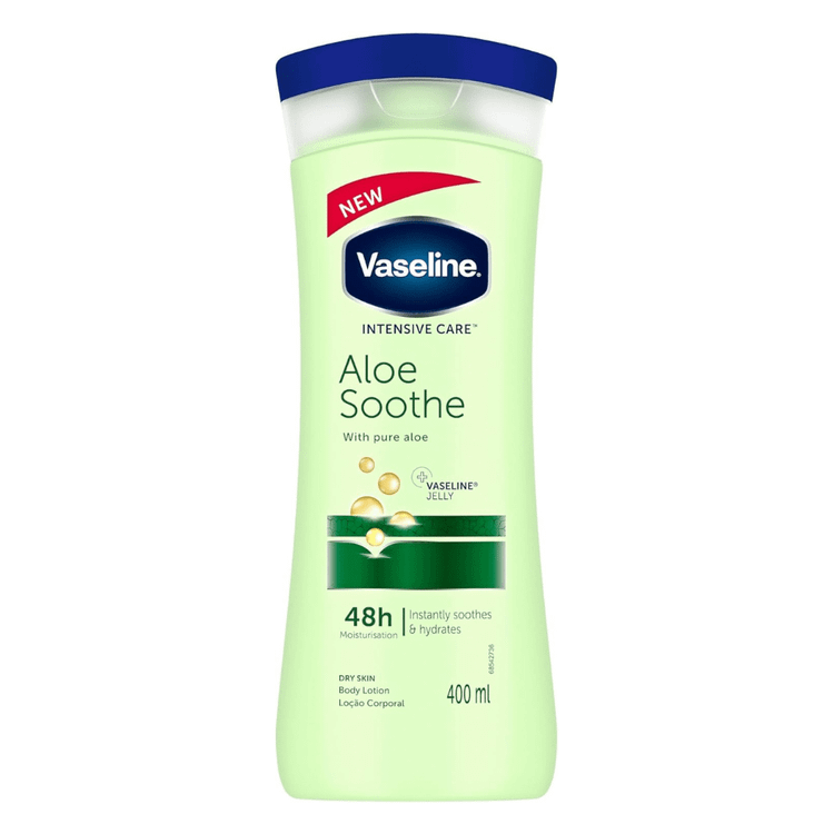 لوسیون بدن الوئه ورا وازلین مدل Aloe soothe حجم 400ml