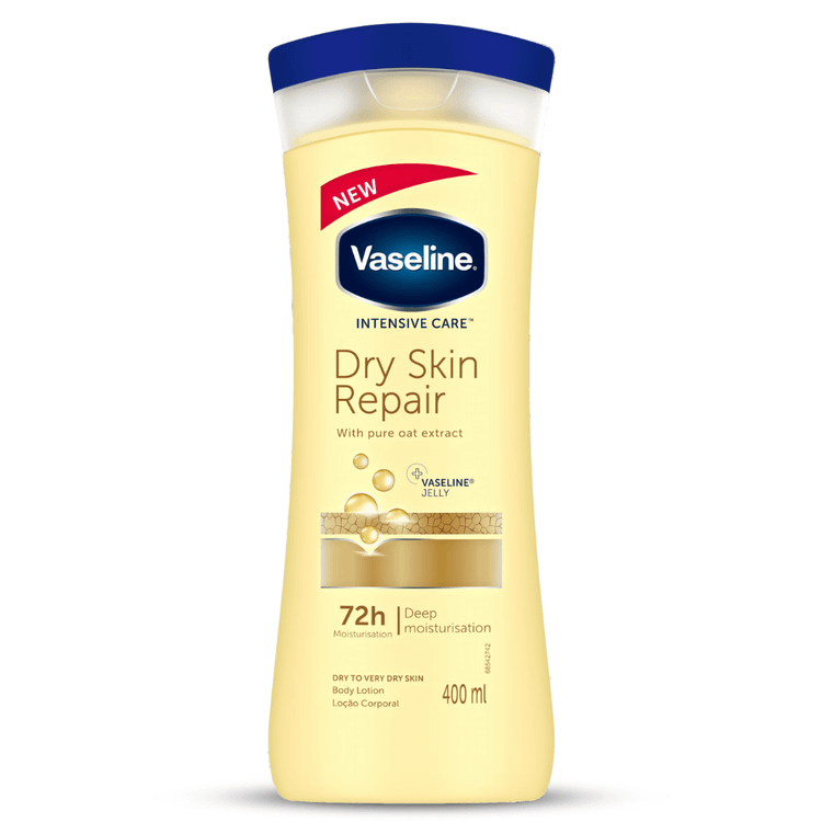 لوسیون بدن ترمیمکننده پوست خشک وازلین مدل dry skin repair حجم 400ml