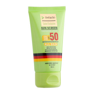 کرم ضد آفتاب رنگی دیفکتو SPF 50 مدل 02 مناسب برای انواع پوست حجم 50 میلیلیتر