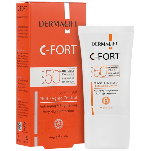 فلوئید ضد آفتاب درمالیفت مدل سی فورت SPF50 (بی رنگ)