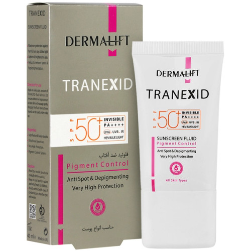 فلوئید ضد آفتاب درمالیفت مدل ترنکسید SPF50 (بی رنگ)