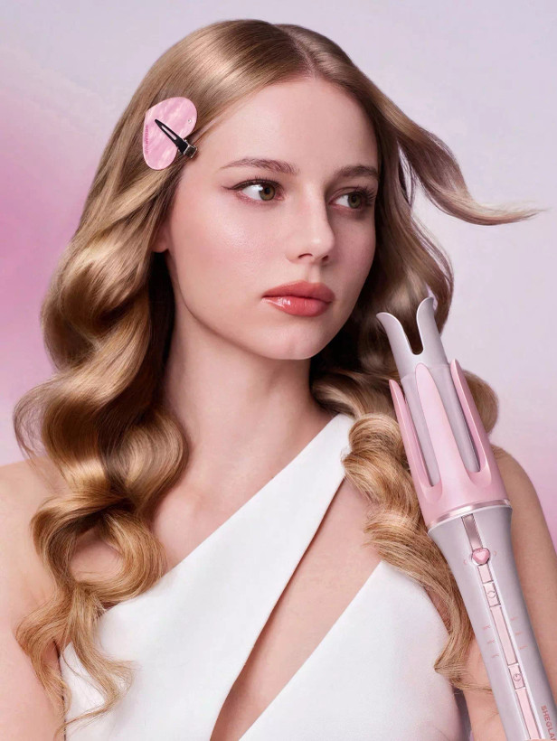 دستگاه فر کننده مو کرلی شیگلم بیبی پینک (صورتی) اصلی Curler Sheglam سایز 25