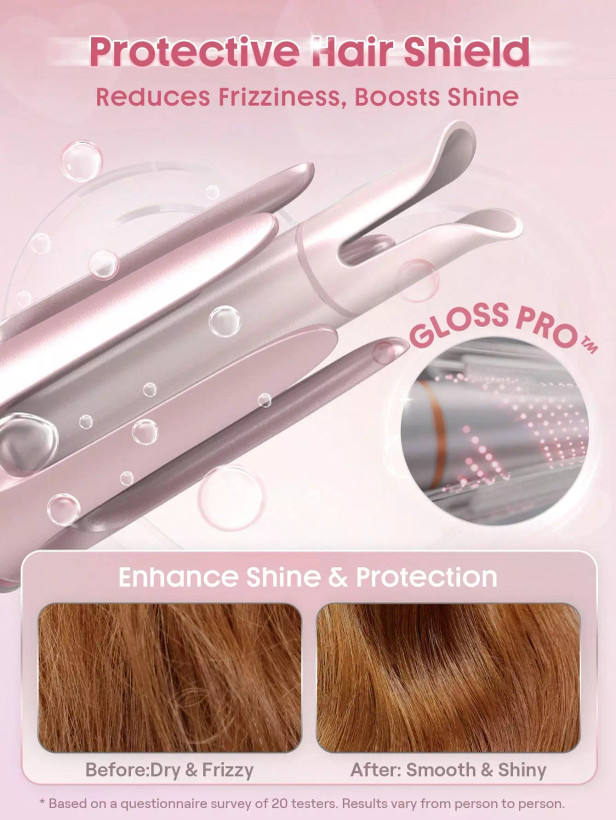 دستگاه فر کننده مو کرلی شیگلم بیبی پینک (صورتی) اصلی Curler Sheglam سایز 25