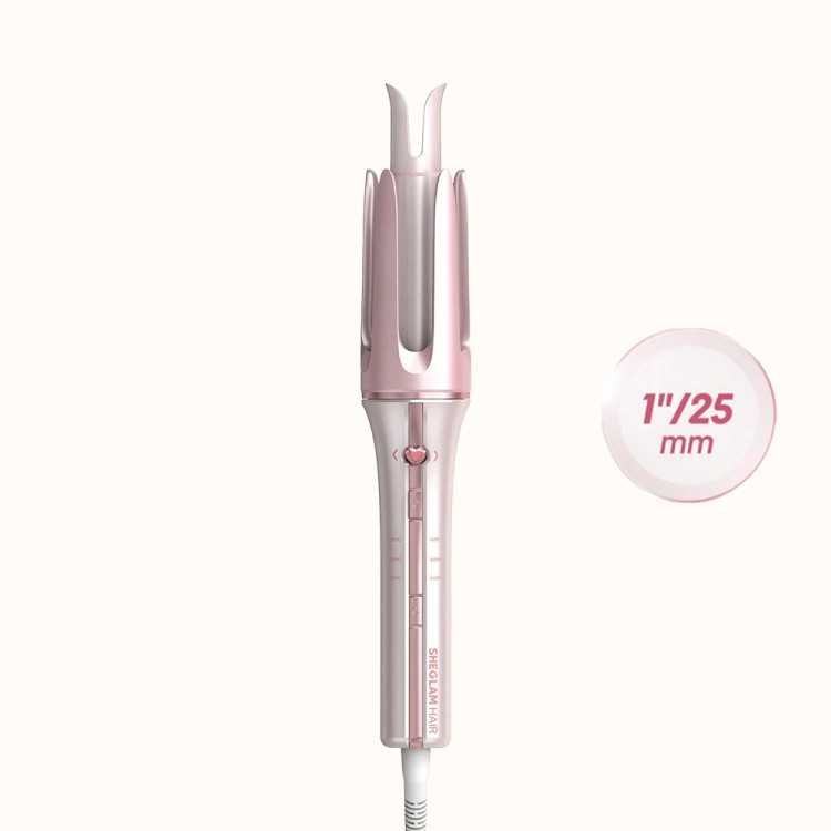 دستگاه فر کننده مو کرلی شیگلم بیبی پینک (صورتی) اصلی Curler Sheglam سایز 25
