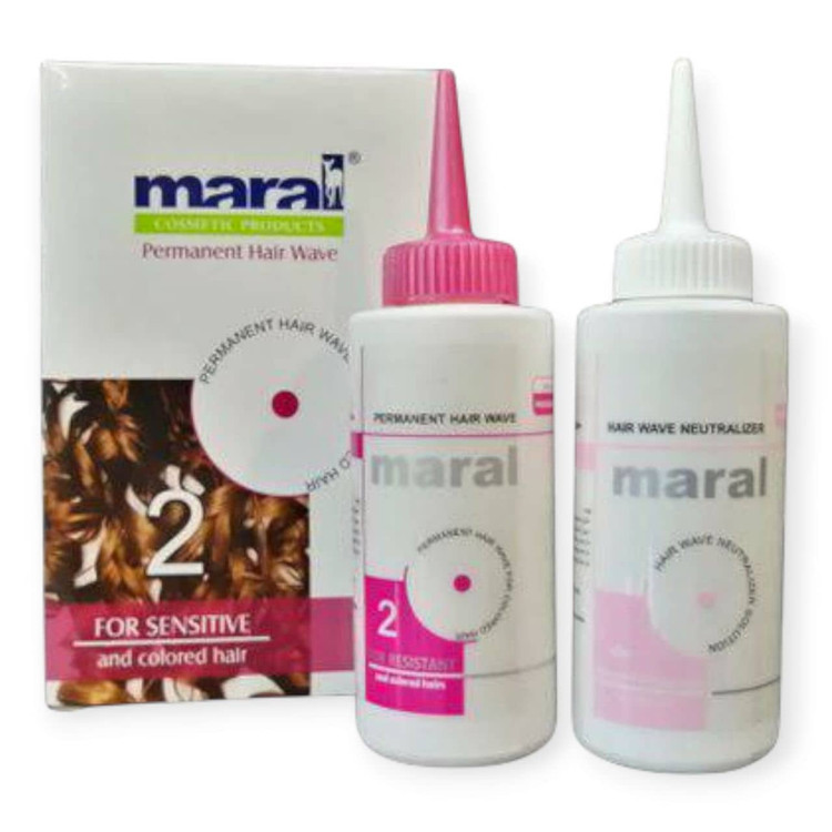 مواد فر کننده موهای رنگ شده مارال maral (کیت فر مارال شماره 02) حجم 100 میل
