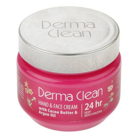 کرم مرطوبکننده دست و صورت درماکلین مدل Cocoa Butter، نرمکننده و آبرسان حجم 250 میلیلیتر