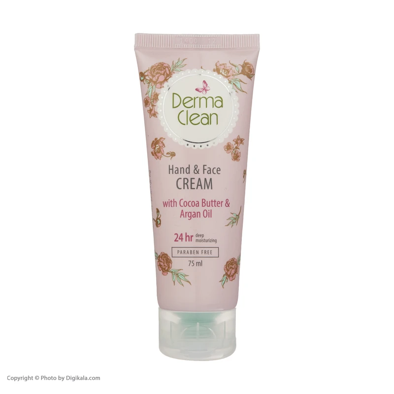 کرم دست و صورت درماکلین حاوی آرگان مدل deep moisturizing حجم 75 میلی‌لیتر